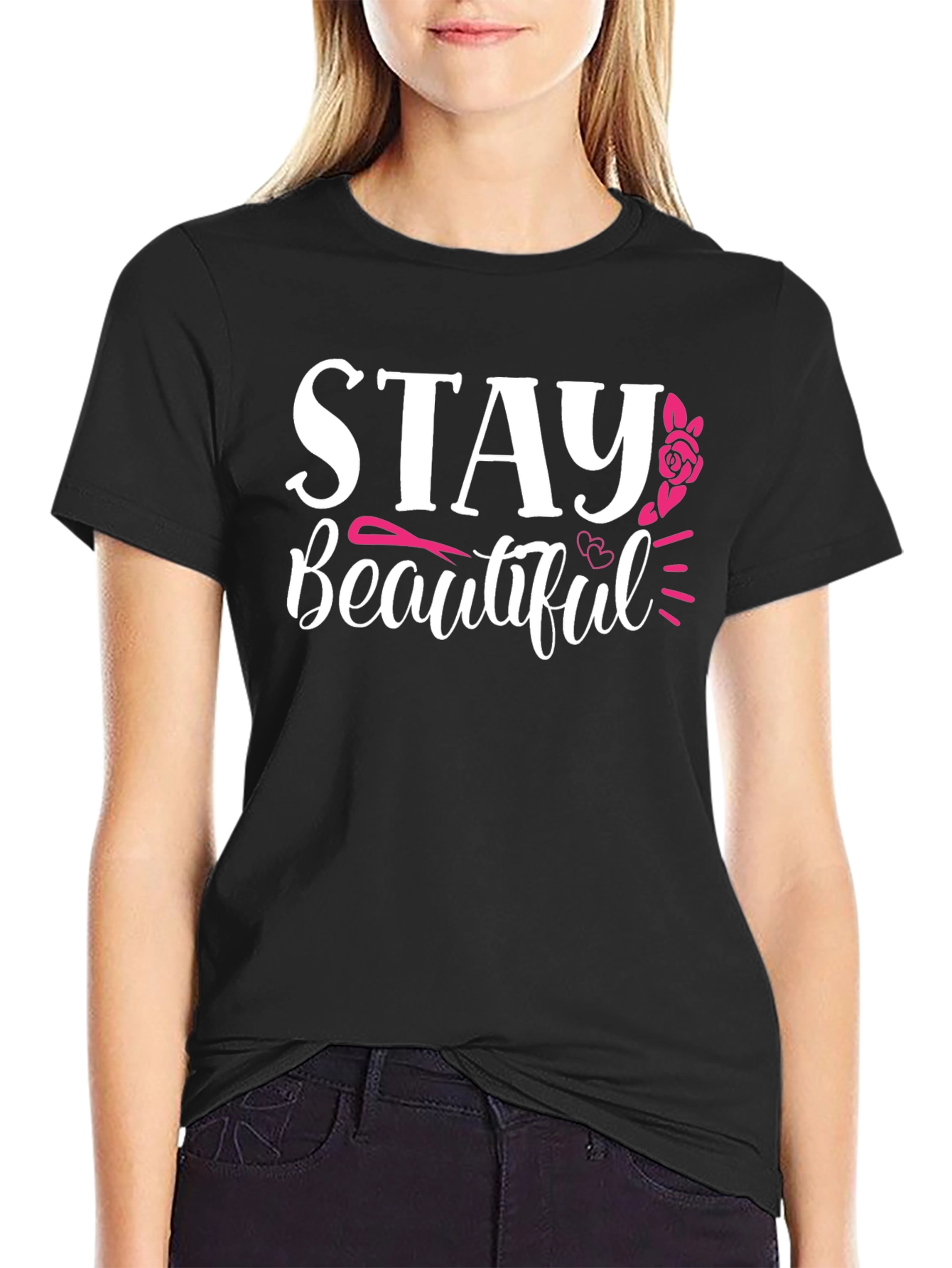 Stay Beautiful Graphic T-Shirt - Black