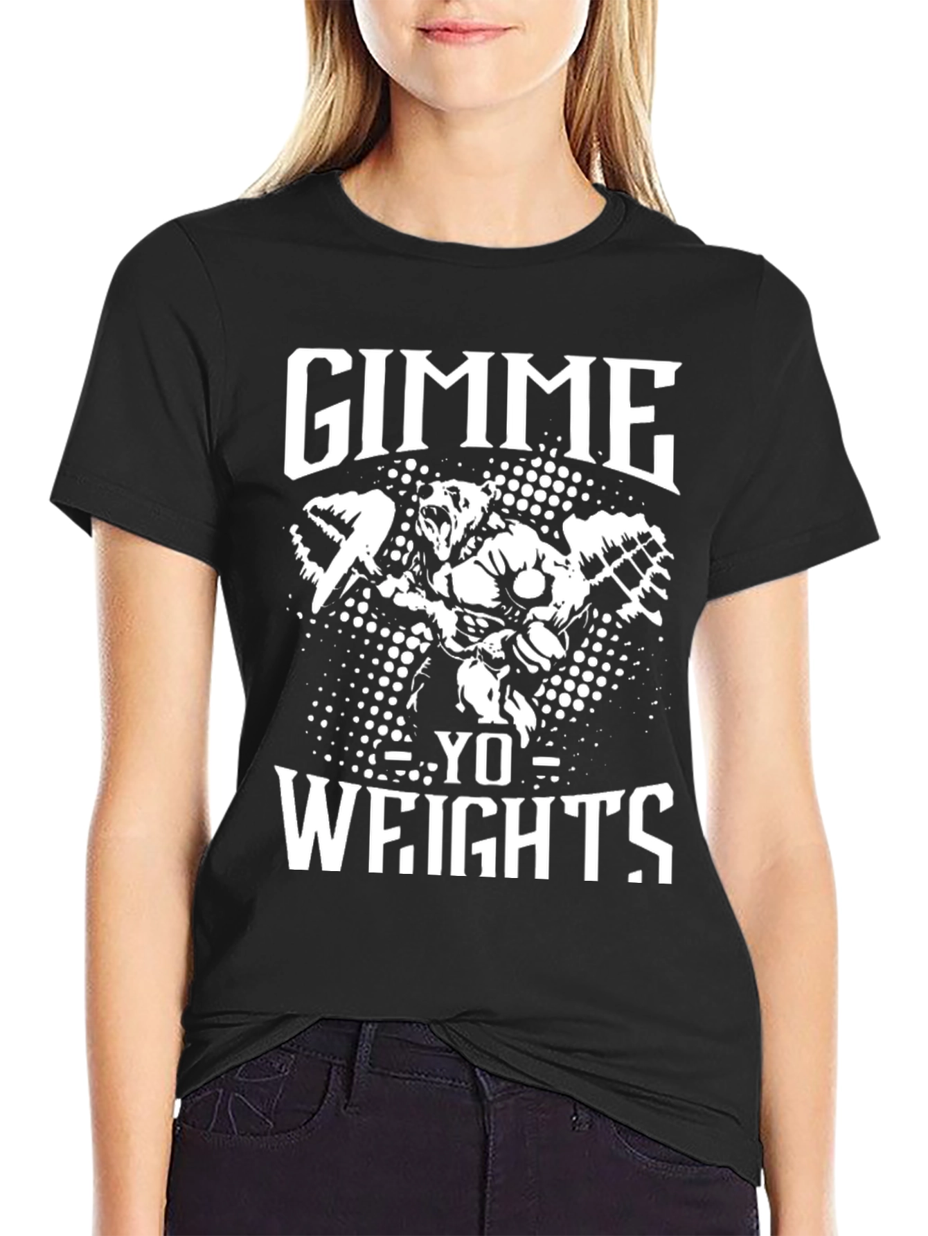Gimme Yo Weights Bear Gym T-Shirt