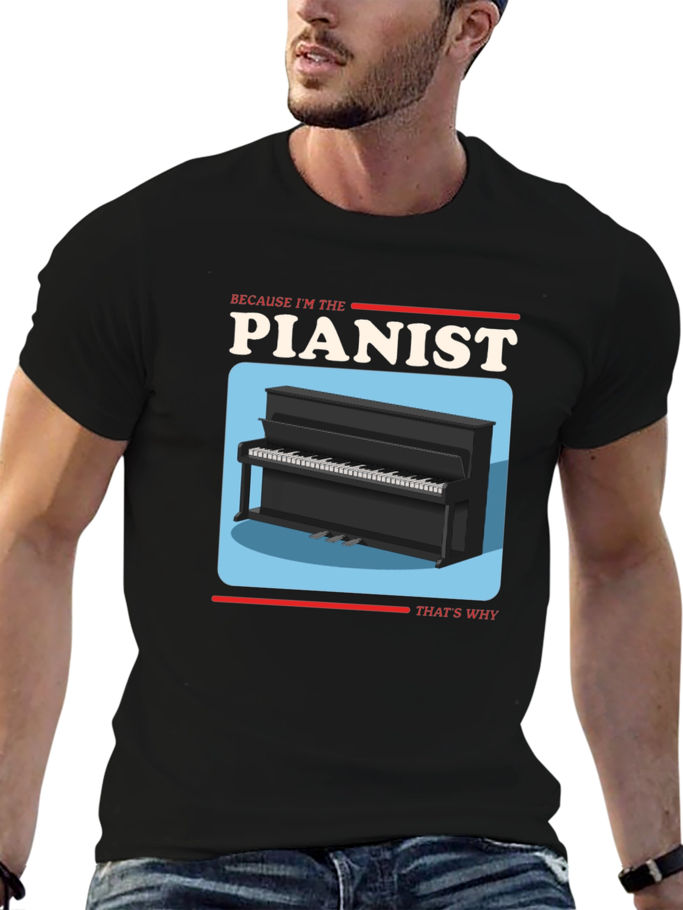 Pianist Graphic T-Shirt - Music Lover Tee