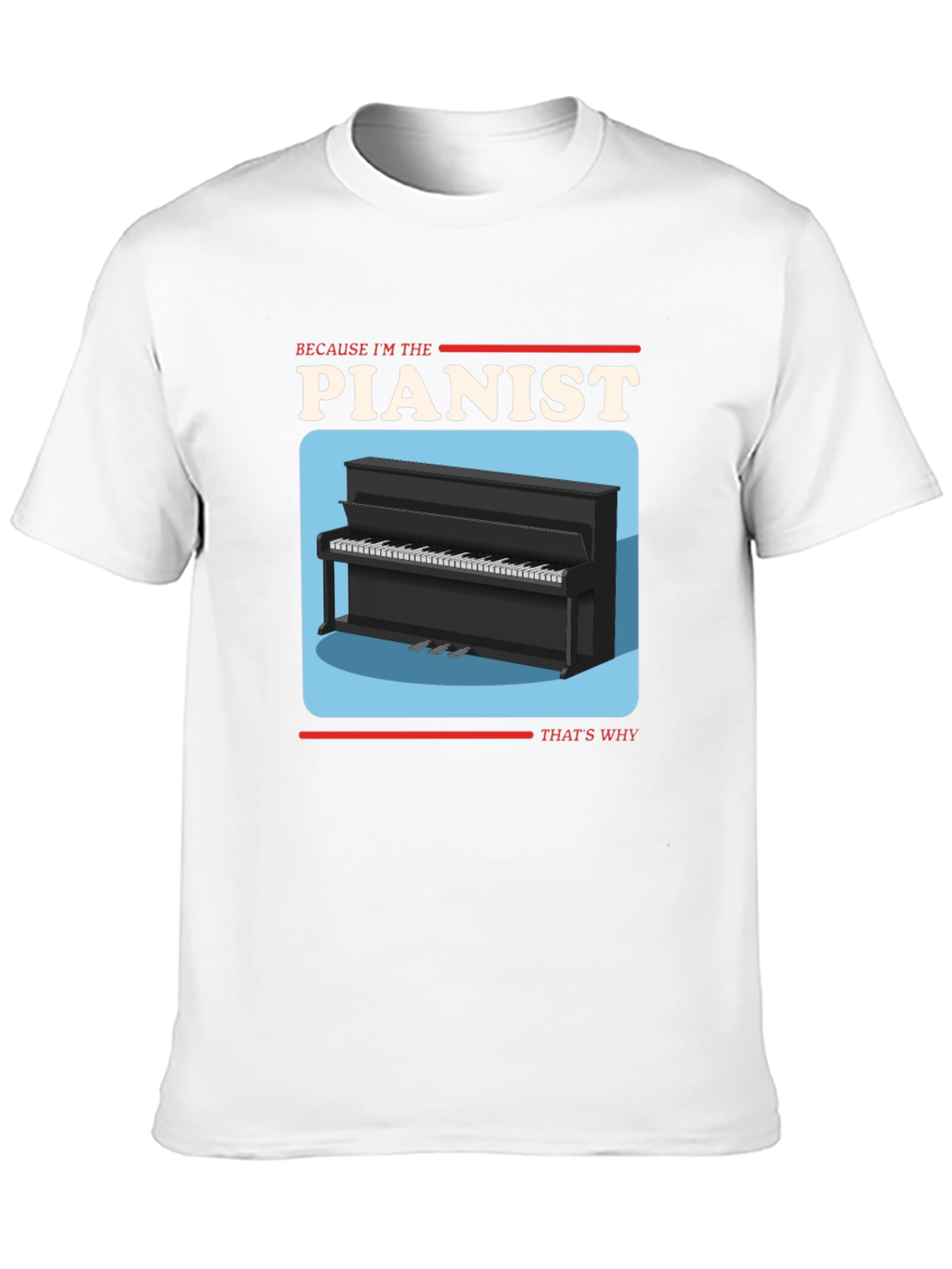 Pianist Graphic T-Shirt - Music Lover Tee