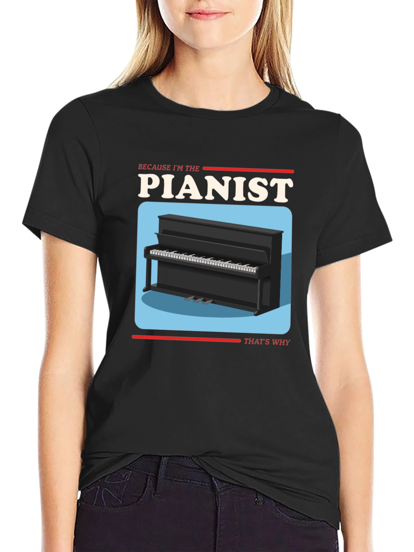 Pianist Graphic T-Shirt - Music Lover Tee