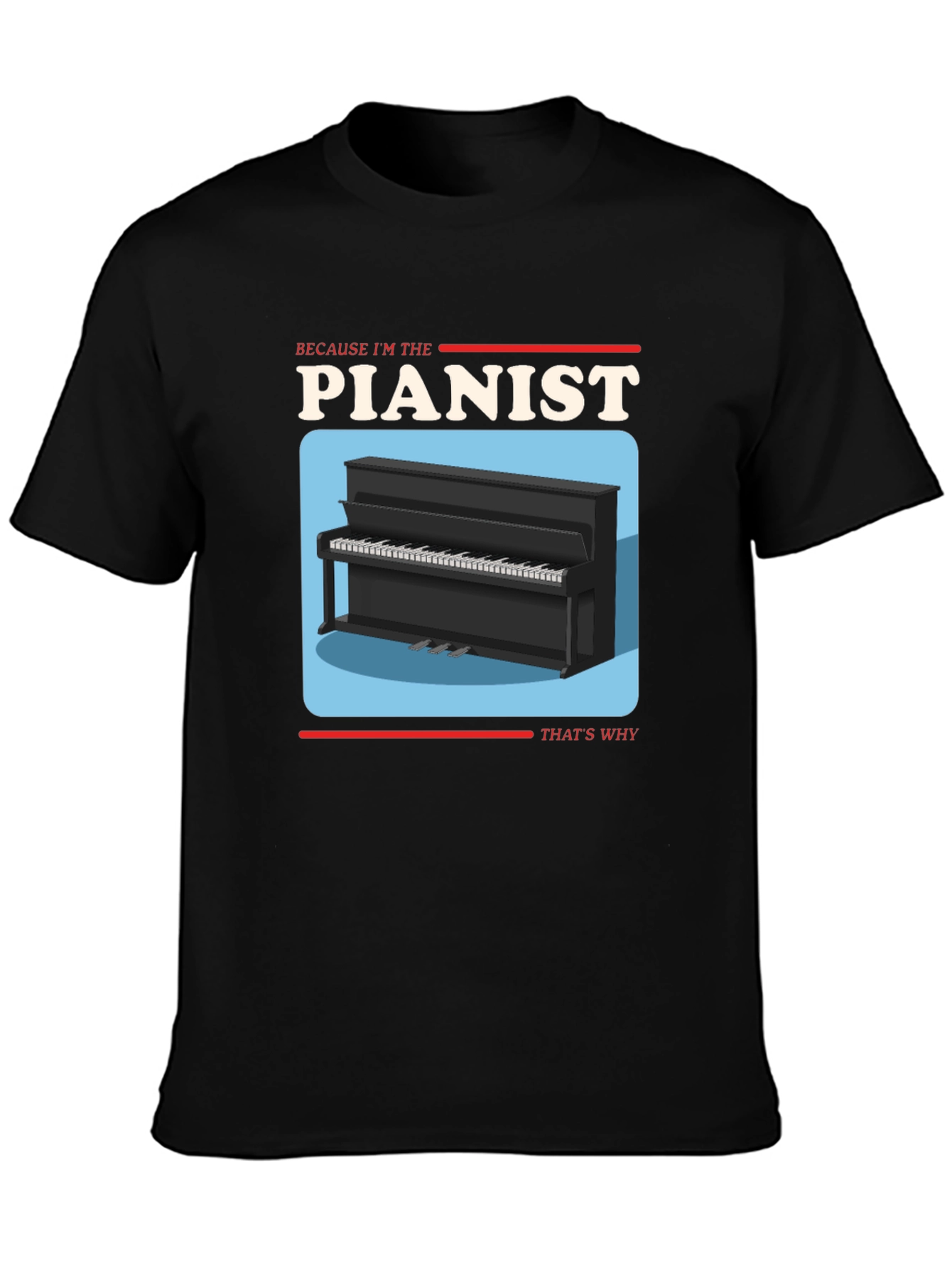 Pianist Graphic T-Shirt - Music Lover Tee