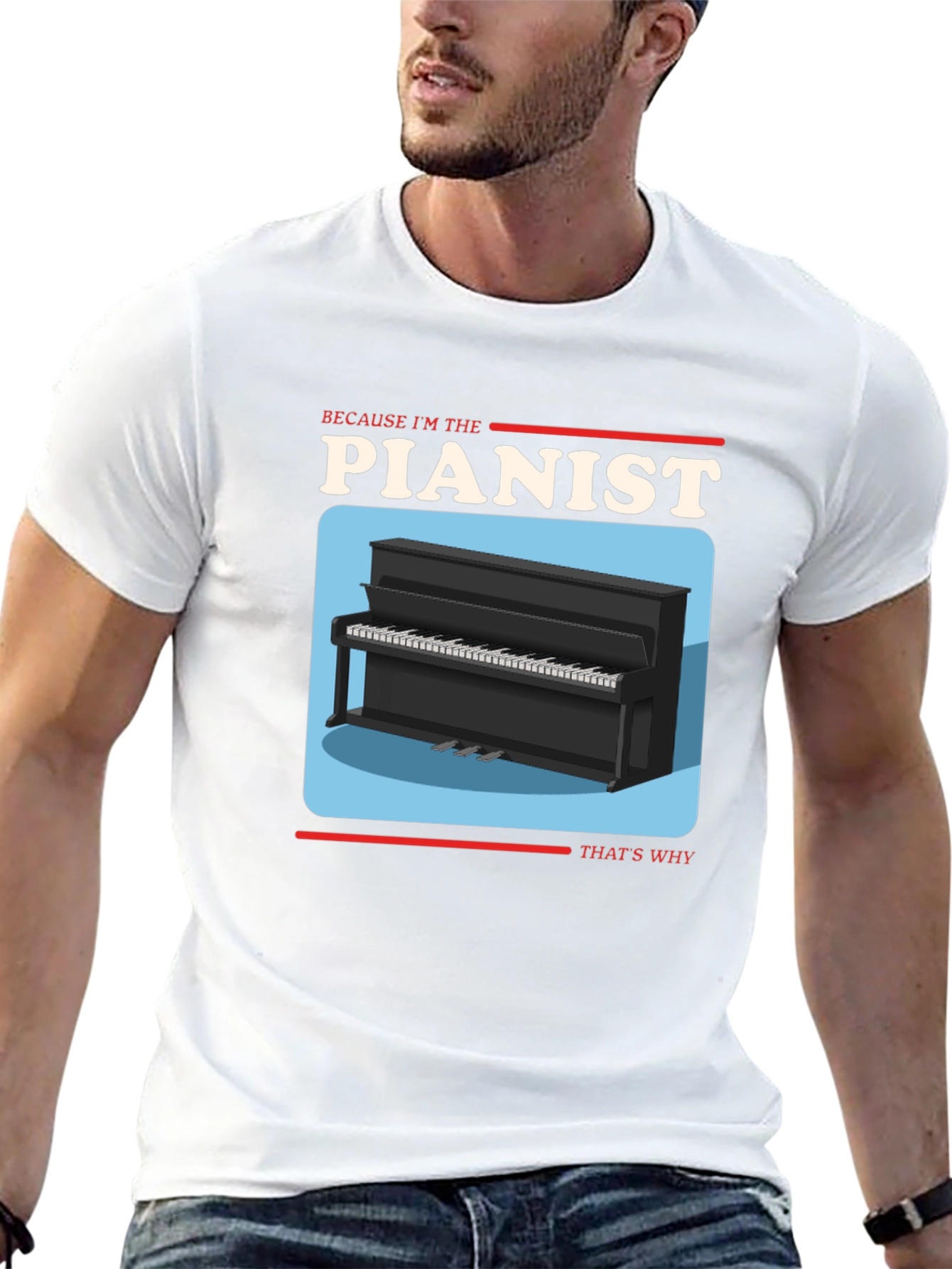 Pianist Graphic T-Shirt - Music Lover Tee