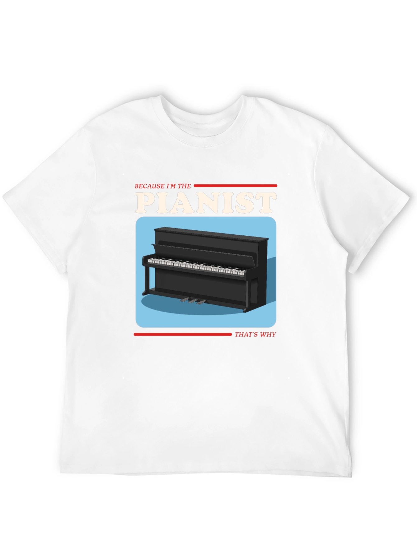 Pianist Graphic T-Shirt - Music Lover Tee