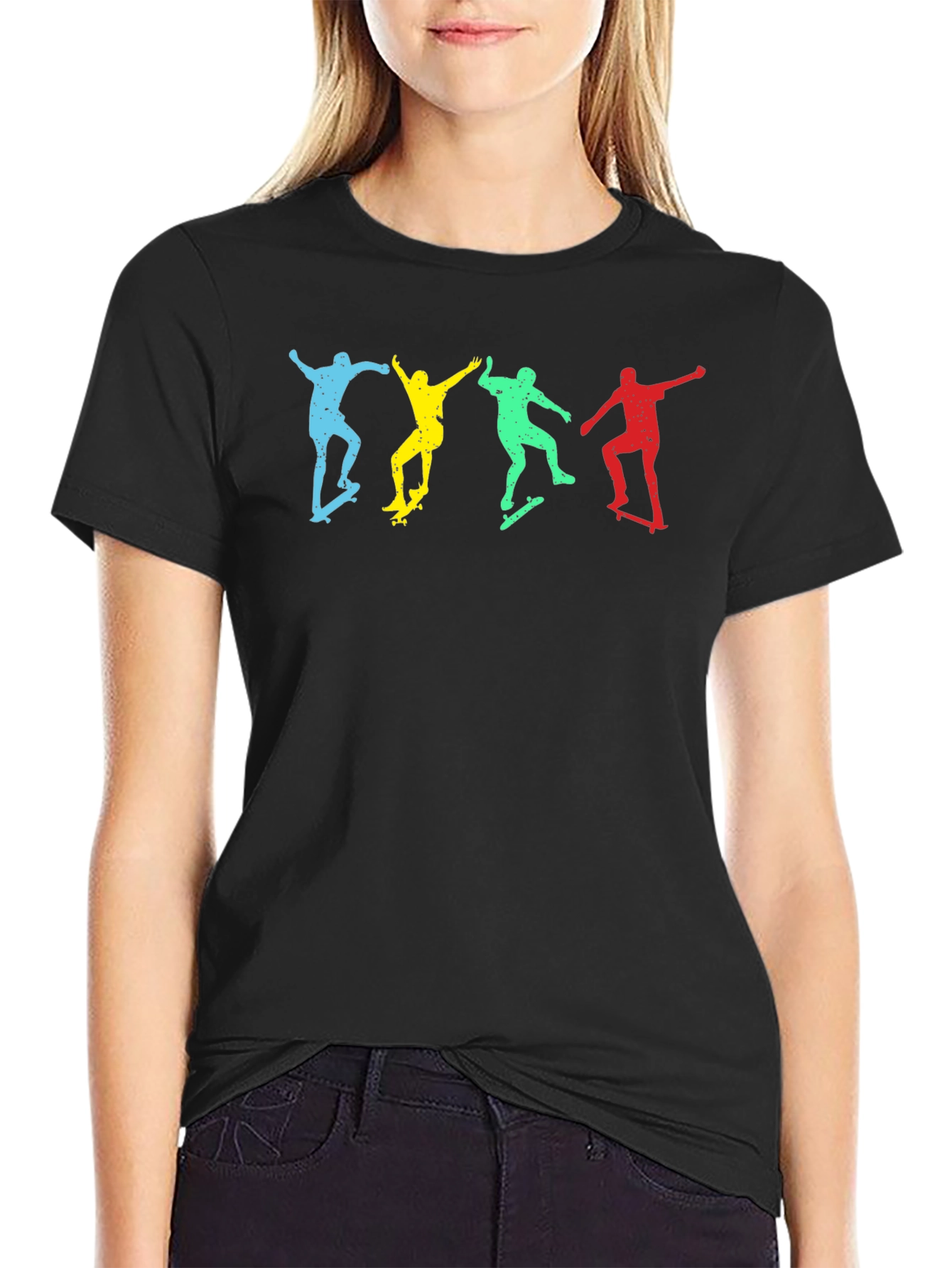 Skateboarder Silhouette Graphic T-Shirt