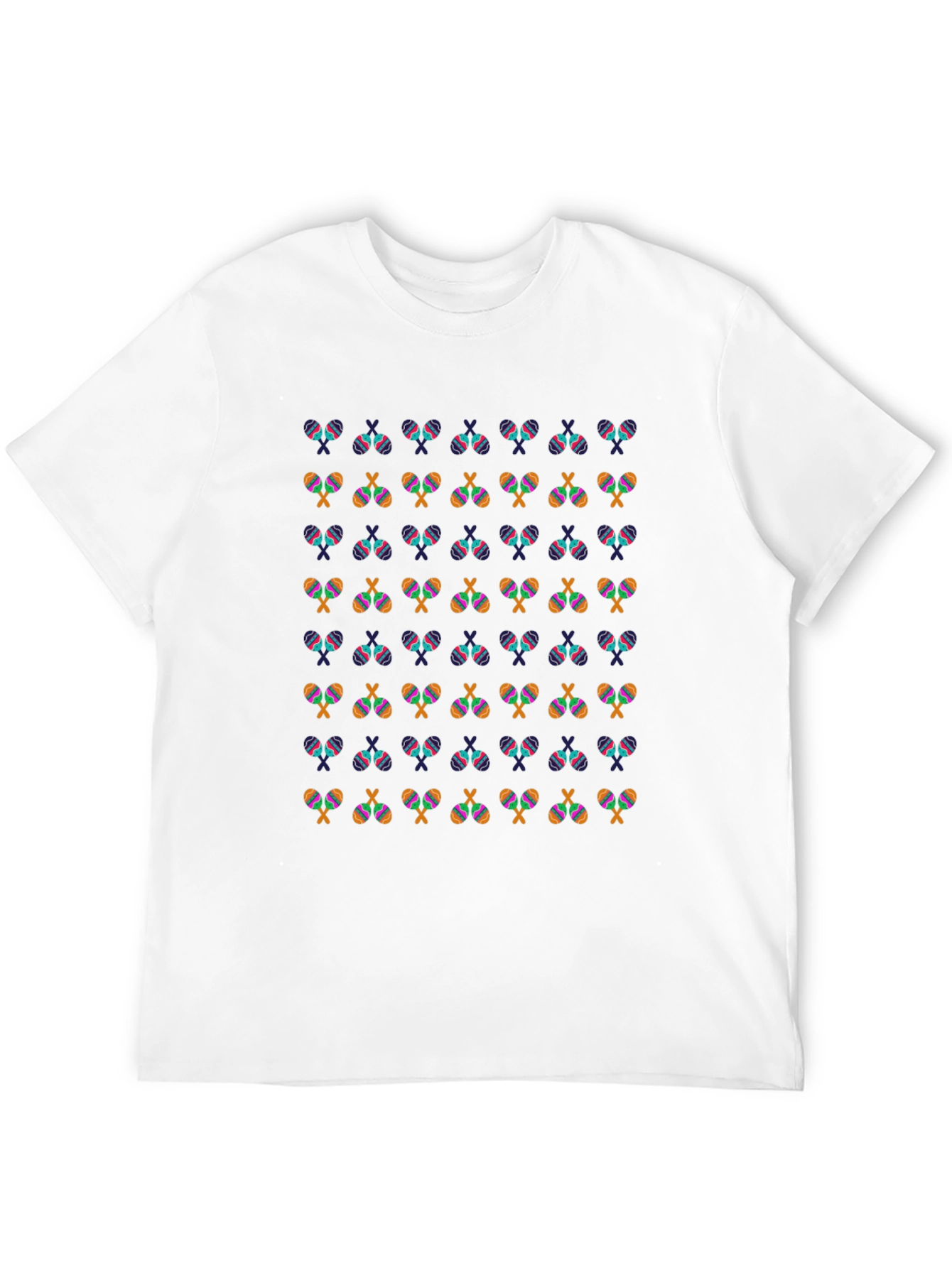 Maracas Patterned Black T-Shirt