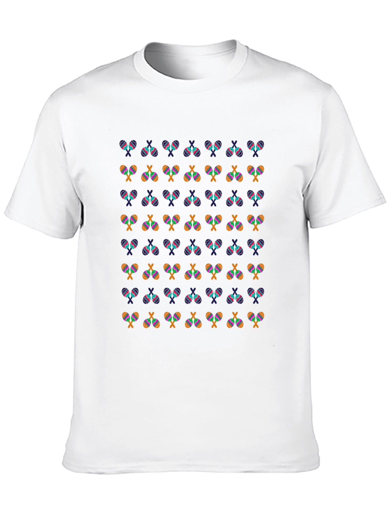 Maracas Patterned Black T-Shirt