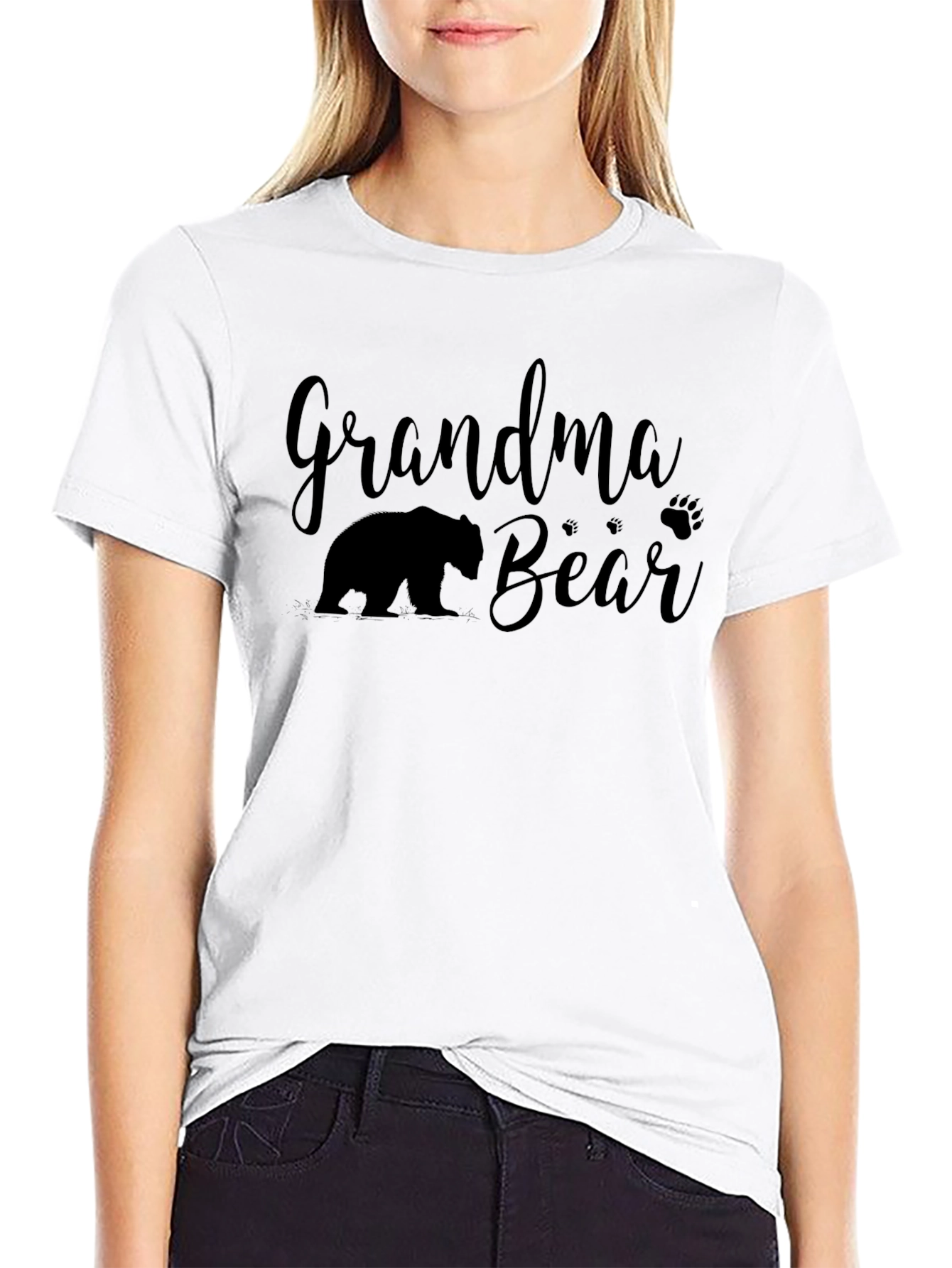Grandma Bear Black T-Shirt